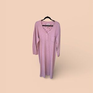 Rare 80s/90s Victoria Secret Country - made Hong Kong Pink long night gown lrg